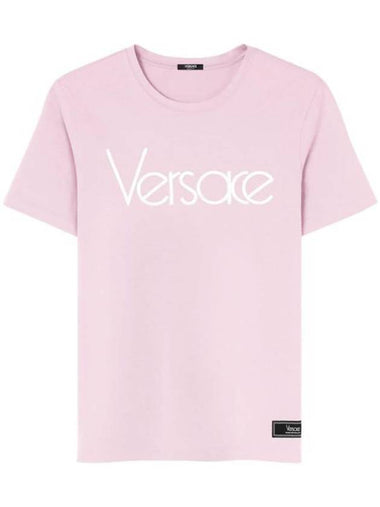 Long Sleeve T-Shirt 1014273 1A09120 2P450 ROSA E BIANCO - VERSACE - BALAAN 1