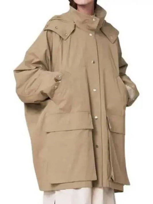 Women's Hooded Raincoat Beige - LEMAIRE - BALAAN 2