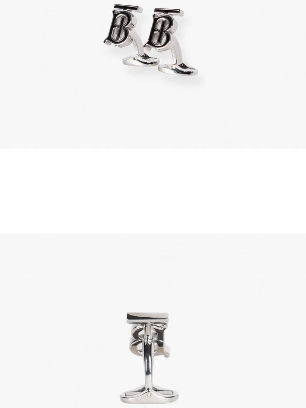 TB Monogram Cuff Links Silver - BURBERRY - BALAAN 5