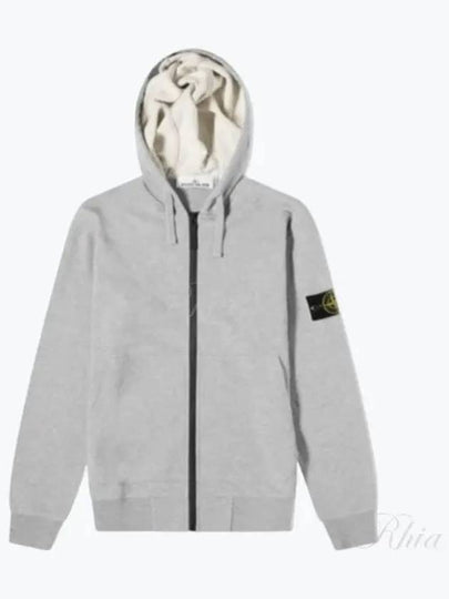 Compass Badge Zip Up Hoodie Grey - STONE ISLAND - BALAAN 2