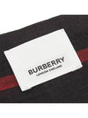 Light Check Wool Silk Scarf Navy - BURBERRY - BALAAN 9