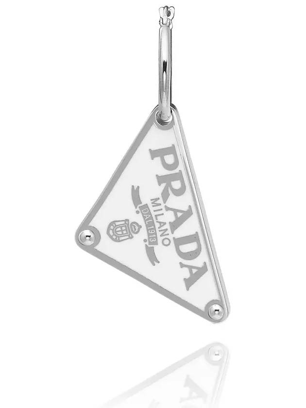 Symbole Pendant Light Earrings White - PRADA - BALAAN 4