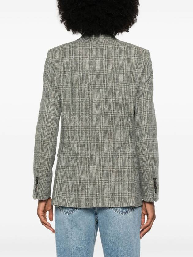 Double breasted Shetland wool jacket Sage - GOLDEN GOOSE - BALAAN 6