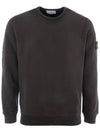 Wappen Patch Crew Neck Cotton Sweatshirt Lead Grey - STONE ISLAND - BALAAN 2