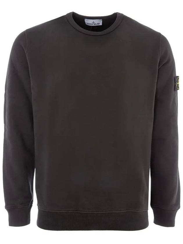 Wappen Patch Crew Neck Cotton Sweatshirt Lead Grey - STONE ISLAND - BALAAN 3