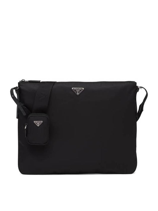 Tesuto Triangular Logo Cross Bag Black - PRADA - BALAAN 1