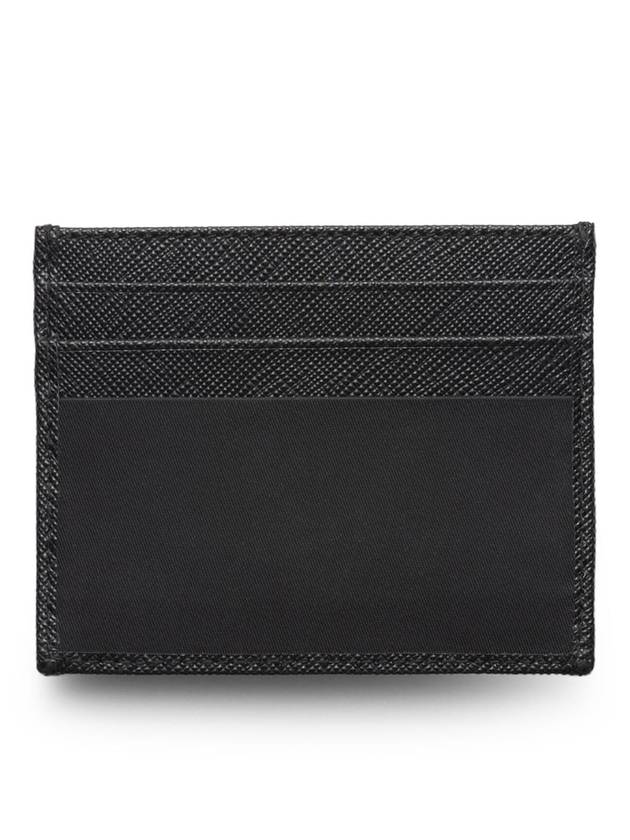 Re-Nylon Saffiano Leather Card Wallet Black - PRADA - BALAAN 3