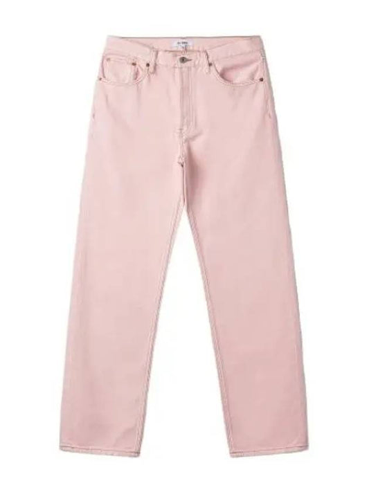 Loose Long Denim Pants Washed Pink Jeans - RE/DONE - BALAAN 1