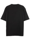 Small Heart Logo Boxy Fit Short Sleeve T-Shirt Black - AMI - BALAAN 4