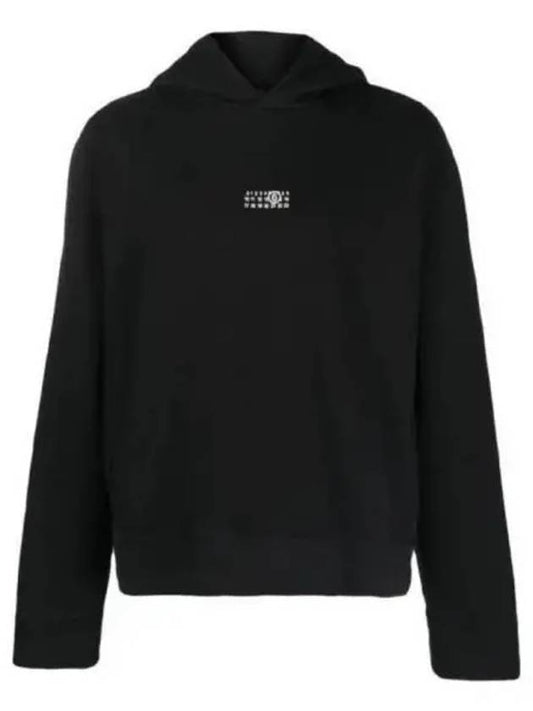 Small Number Logo Cotton Hoodie Black - MAISON MARGIELA - BALAAN 2