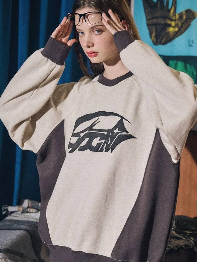 Meteor Incision Block Sweatshirt Oatmeal - CPGN STUDIO - BALAAN 3