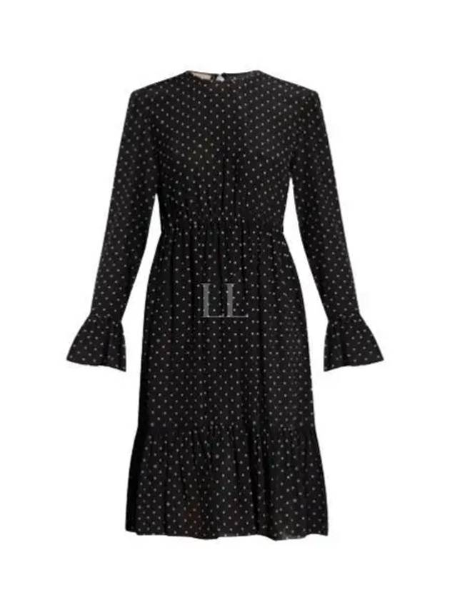 Polka Dot GG Silk Midi Dress Black - GUCCI - BALAAN 2