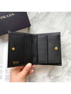 Vitello Triangular Logo Half Wallet Black - PRADA - BALAAN 6