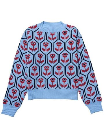 Odeon cotton sweater light blue 001 - MAX MARA - BALAAN 1