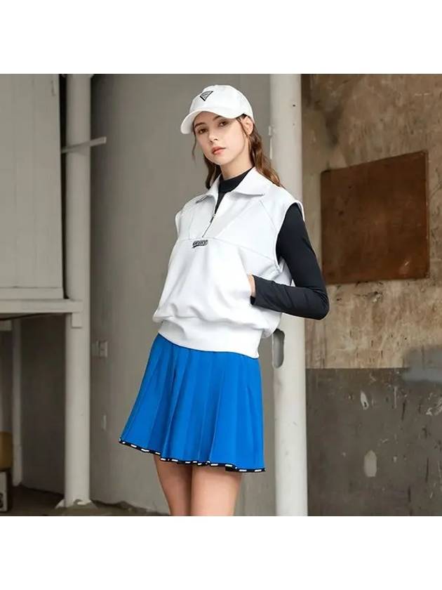 Golf Tennis Asymmetric Culottes Pants Skirt Blue - AVAVE - BALAAN 2