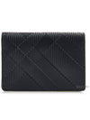 Check Pattern Leather Card Wallet Black - BURBERRY - BALAAN 11