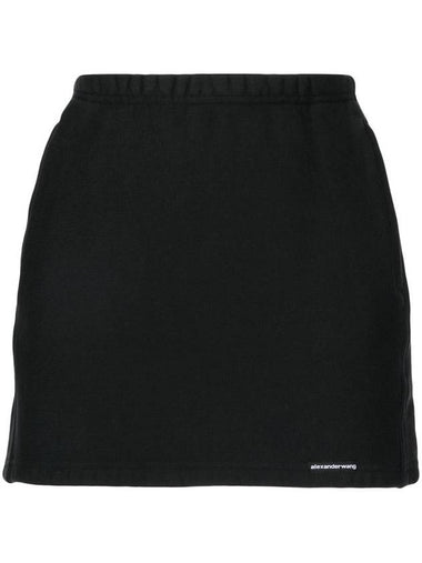 Alexander Wang Mini Skirt W/ Elasticated Wb & Branded Seam Label Clothing - ALEXANDER WANG - BALAAN 1