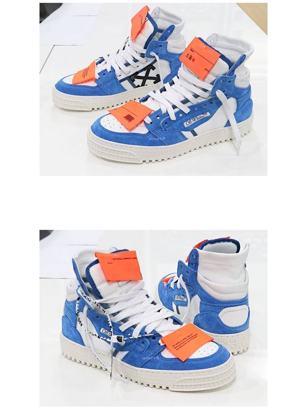coat leather high-top sneakers blue - OFF WHITE - BALAAN.