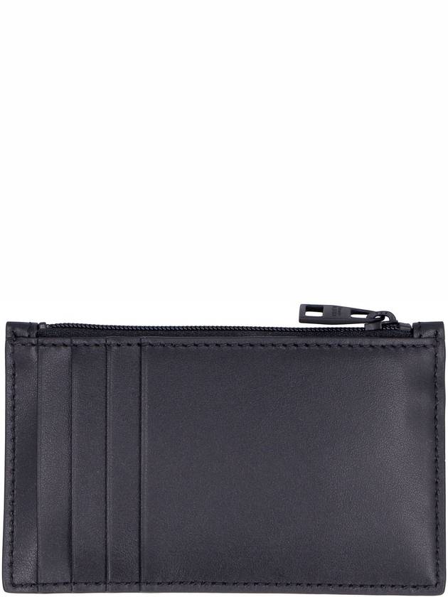 Graffiti Logo Zipper Card Wallet Black - ALEXANDER MCQUEEN - BALAAN 5