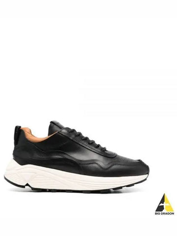 24 Vinci B10050 PE MOTS 01 Black Leather Sneakers - BUTTERO - BALAAN 1