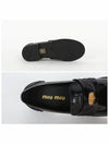 Brushed Leather Penny Loafers Black - MIU MIU - BALAAN 5