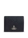 Logo Two-Fold Half Wallet Black - VIVIENNE WESTWOOD - BALAAN 1