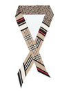 Montage Print Silk Skinny Scarf Archive Beige - BURBERRY - BALAAN 3