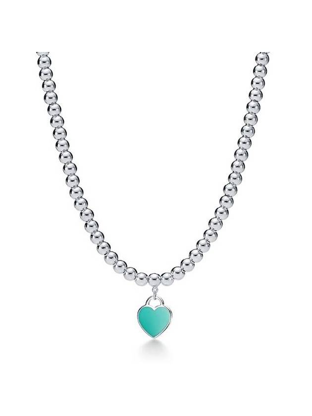 Heart Attack Bead Necklace Mint Green Silver - TIFFANY & CO. - BALAAN 1