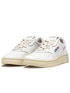 Medalist Pink Tab Leather Low Top Sneakers White - AUTRY - BALAAN 3