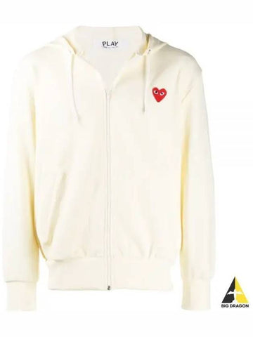 AZ T172 051 3 P1T172 Red Heart Wappen Hood Zip Up - COMME DES GARCONS - BALAAN 1