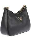 Leather Shoulder Bag Black - PRADA - BALAAN 5