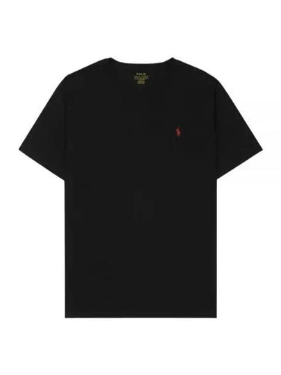 Men's Embroidery Logo Pony Classic Fit Short Sleeve T-Shirt Black - POLO RALPH LAUREN - BALAAN 2