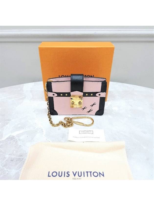 Lux You Pink Petite Mal Chain Keyring Mini Wallet - LOUIS VUITTON - BALAAN 8