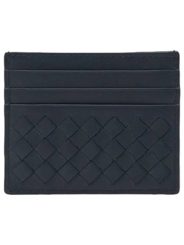 Unisex Intrecciato Card Case Navy - BOTTEGA VENETA - BALAAN 1