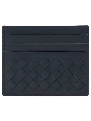 Unisex Intrecciato Card Case Navy - BOTTEGA VENETA - BALAAN 1