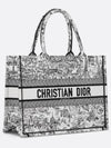 Medium Paris All-Over Embroidery Book Tote Bag White - DIOR - BALAAN 6