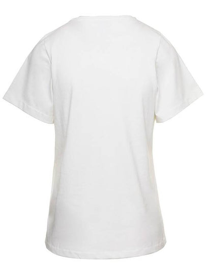 Embroidered Logo Cotton Short Sleeve T-Shirt White - TOTEME - BALAAN 2