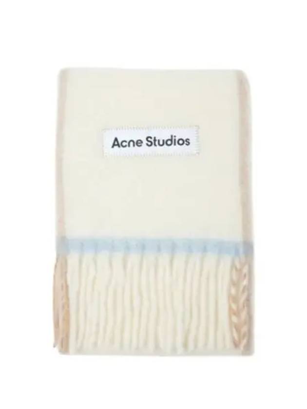 Mohair Wool Fringe Muffler White - ACNE STUDIOS - BALAAN 2