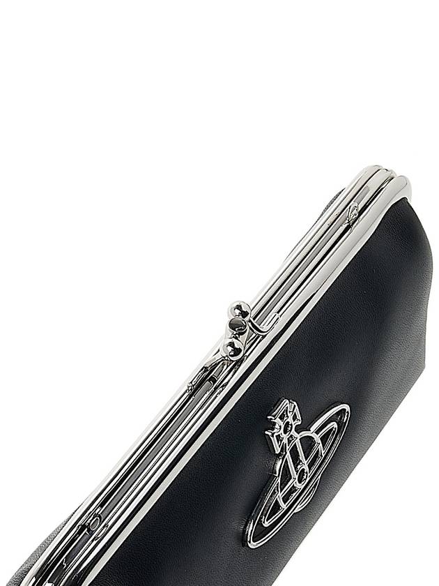 Nappa Thin Line ORB Frame Chain Long Wallet Black - VIVIENNE WESTWOOD - BALAAN 9