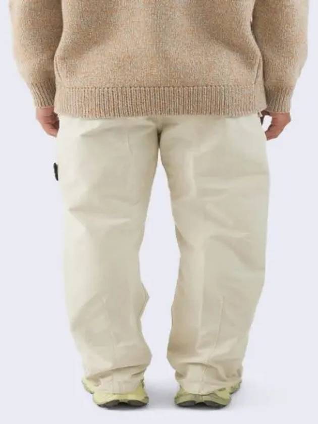 Wappen Gabardine Chino Straight Pants Beige - STONE ISLAND - BALAAN 5