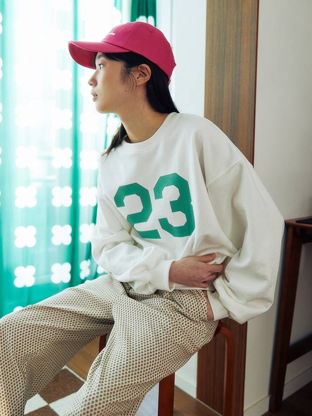 23 Print Sweatshirt Ivory - KOOKEESEE - BALAAN 4