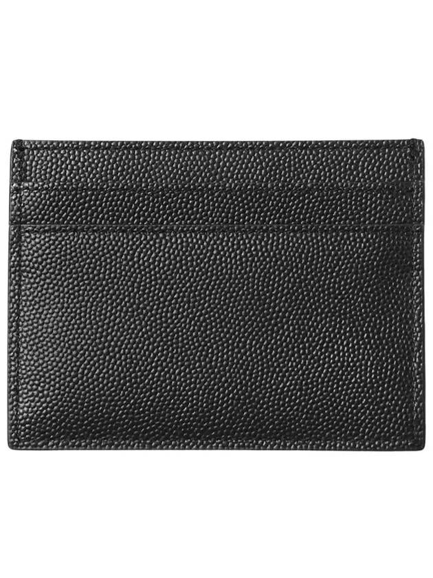 Embossed Leather Card Wallet Black - SAINT LAURENT - BALAAN 8