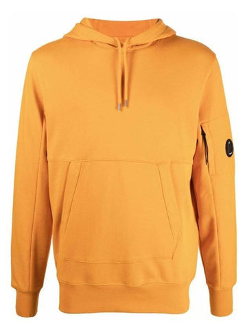 Men's Lens Wappen Fleece Hoodie Orange - CP COMPANY - BALAAN 1