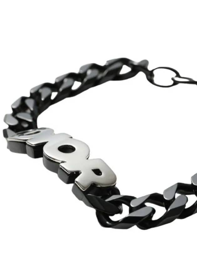 Chain Link Bracelet Black - DIOR - BALAAN 3