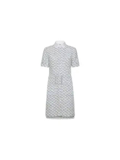 Sequin Tweed Patch Pocket Short Dress Grey - THOM BROWNE - BALAAN 2