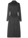 Poldo Wool Single Long Coat Dark Gray - MAX MARA - BALAAN.