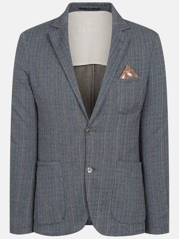 Men's Herringbone Jacket MMJAL5T18 709 - AT.P.CO - BALAAN 10