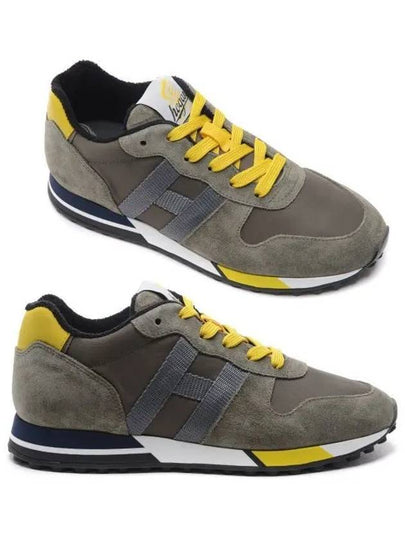 Yellow Tab Suede Low Top Sneakers Grey - HOGAN - BALAAN 2