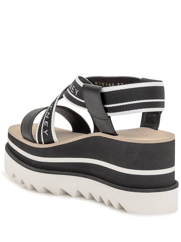 striped platform sandals black - STELLA MCCARTNEY - BALAAN 4