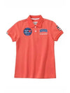 Women's Goody Emblem Short Sleeve PK Shirt Orange - HORN GARMENT - BALAAN 1